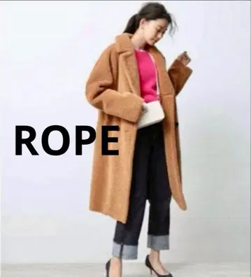 새상품급 ROPE 더블 테일러드 무스탕 코트