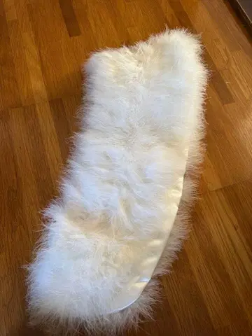 성인식용 화이트 퍼 기모노 숄