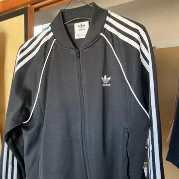 adidas 블랙 3 스트라이프 저지 상의