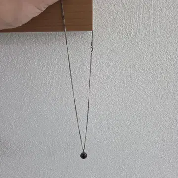 오닉스 실버 목걸이 타원형