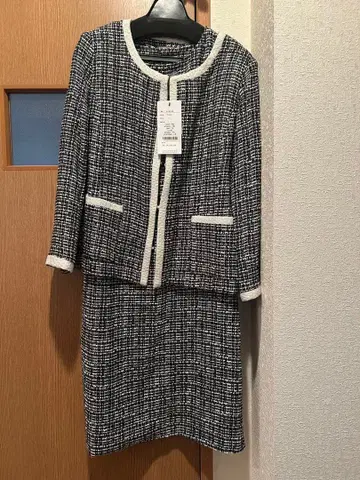 새상품 C.R.E.A.M 트위드 스커트 수트 셋업