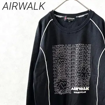 AIRWALK 컷소 긴팔 크루넥 로고 프린트 래글런