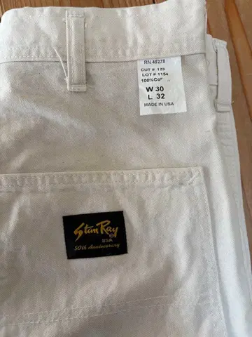 Stan Ray 아이보리색 페인터 팬츠 W30 L32 스탠리 상태 좋음