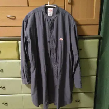 단톤 네이비 그레이 롱 셔츠 튜닉 긴팔