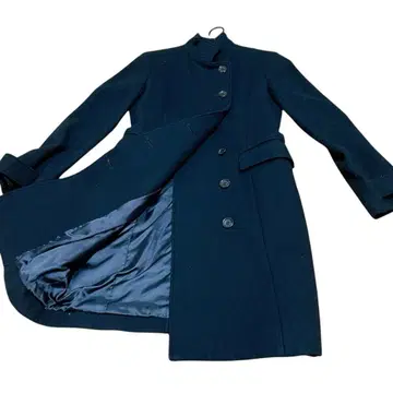 LAUTREAMONT 블랙 체스터 코트 캐시미어 울 혼방