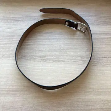 다크 브라운 가죽 벨트 메탈 버클