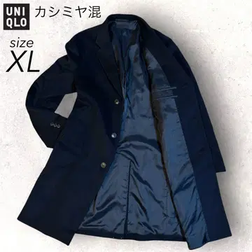 UNIQLO 유니클로 울 캐시미어 체스터 코트 XL 네이비