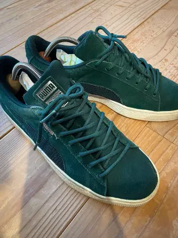 PUMA 스웨이드 스니커즈 그린 SUEDE 사이즈 26cm