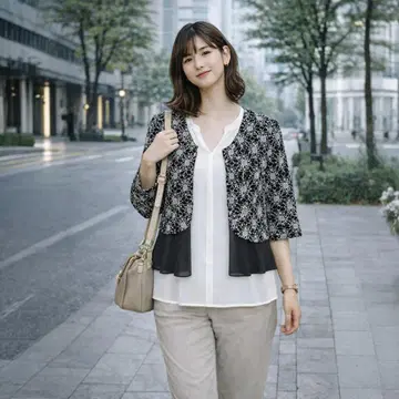 CAVALCANTI 볼레로 레이스 겉옷 M 블랙 포멀 경사