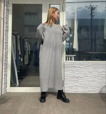 [택 포함 새상품] setia 세치아 레이어드 니트 원피스 그레이