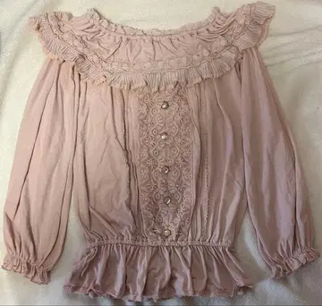 [컨디션 최상] LIZLISA 프릴 달린 2way 블라우스