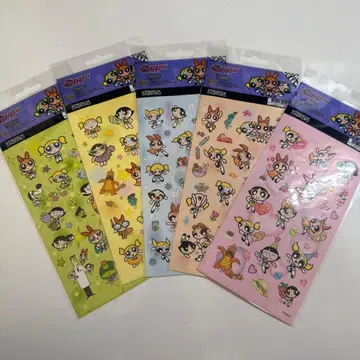 파워퍼프걸 파워퍼프걸스 구작 라메 씰 5장 세트