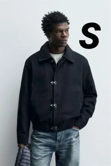 ZARA 자라 토글 버튼 대비 색상 자켓 S