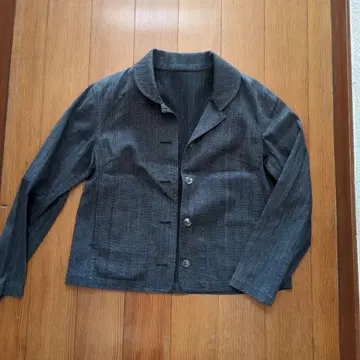 다크 그레이 스트라이프 테일러드 자켓