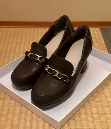 by 키다리 아저씨 다크 브라운 여성용 통굽 로퍼 펌프스