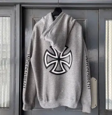 1990s INDEPENDENT 후드티 소매 프린트