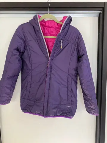 AIGLE 리버서블 패딩 자켓 여성용 M1 퍼플 x 핑크