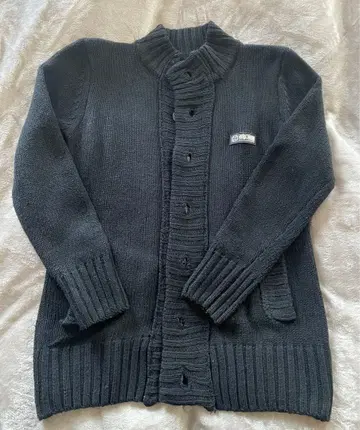 후드브레인 fuudobrain 블랙 니트 가디건