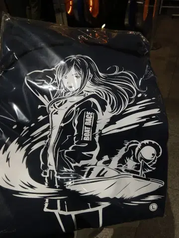 보트 레이스 디자인 T셔츠 L 네이비