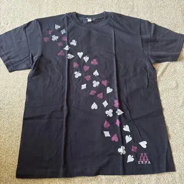 메트로피아 metropia 카드놀이 무늬 셔츠 L 블랙 새상품