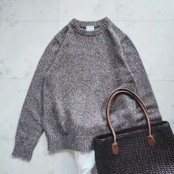 새상품급 매킨토시 니트 브라운 계열 믹스 38 넉넉한 사이즈 울