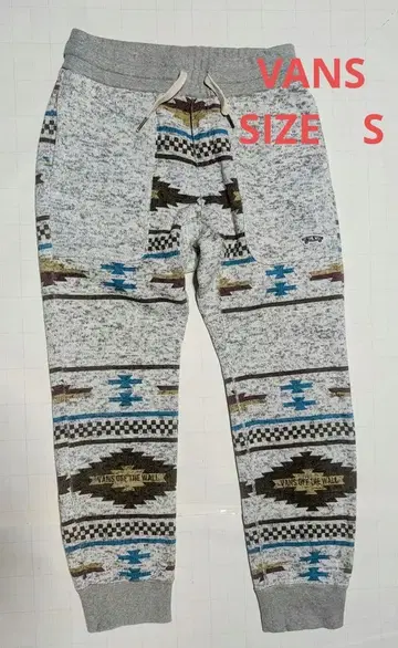 인기 Vans 네이티브 무늬 조거 팬츠 안감 플리스 S 사이즈