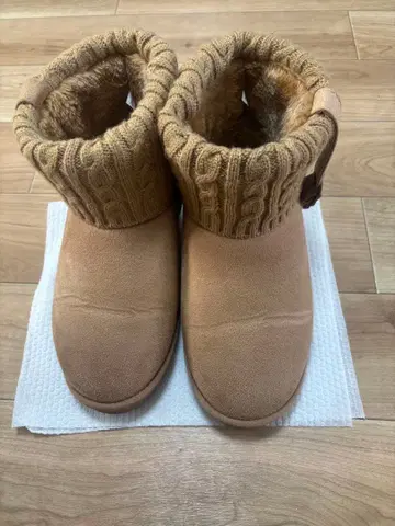 moz 니트 커프 어그 부츠 베이지