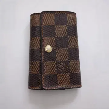 다미에 패턴 가죽 키케이스