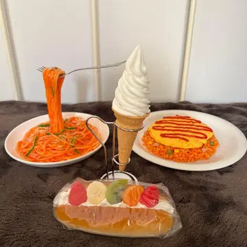 식품 샘플 스파게티 오므라이스 소프트 아이스크림