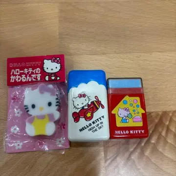 1976년제, 1999년제 헬로키티 지우개 3개 세트 초레어 레어