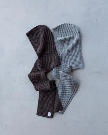 Comfortable Reason Waffle Hood Scarf BRN