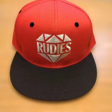 RUDIES 빨검 스냅백 캡