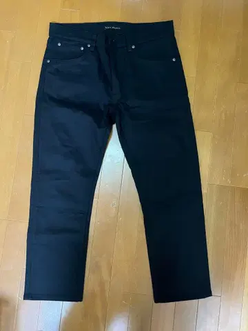 Nudie Jeans 블랙 데님 스트레이트 W34 L30 스트레치