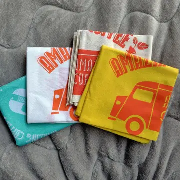 Amazingcoffee 반다나 보자기 4개 세트