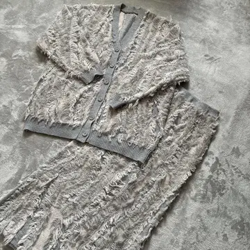 니트 가디건 롱 스커트 셋업