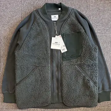 유니클로 White Mountaineering 플리스 자켓 카키