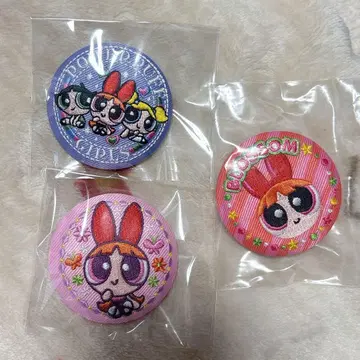 파워퍼프걸스 자수 캔뱃지 3개 세트