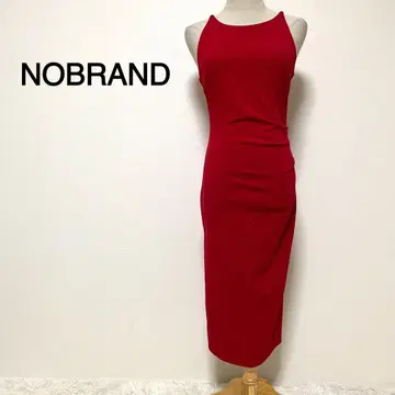 노브랜드 레드 컬러 타이트 드레스