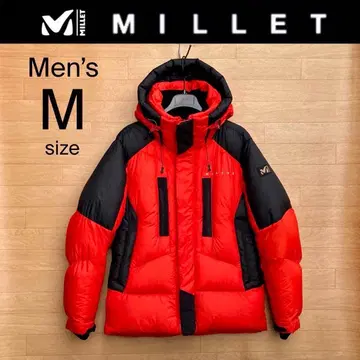새상품급 M 밀레 다운 자켓 다운 후드티 울트라 웜 주황 MILLET