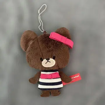 곰 스트라이프 드레스 키링