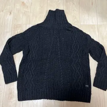 지스타 로우 여성용 케이블 니트 터틀넥