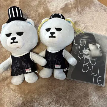 BIGBANG K-POP 봉제 인형 2체와 CD 세트
