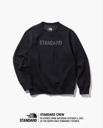 THE NORTH FACE STANDARD CREW 블랙 맨투맨