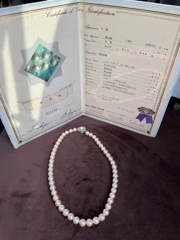 진주 펄 목걸이 인증서 포함