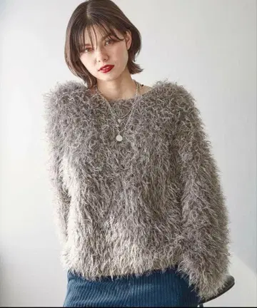 미사용 새상품 niko and - 페더얀 니트 그레이 프리 사이즈