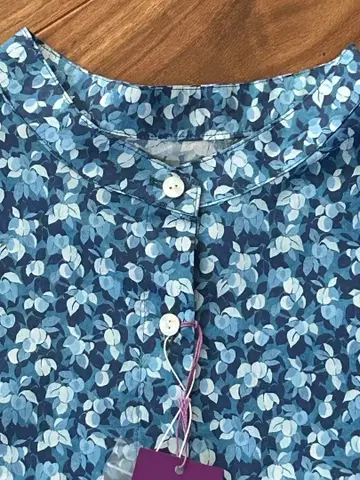 미사용 새상품 샤워 파티 리버티 프린트 블라우스