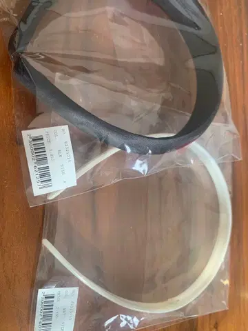 블랙 화이트 헤어밴드 세트 사이즈 F