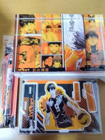 하이큐 카게야마 토비오 아크릴 블록 & 아크릴 스탠드 & 볼펜 세트