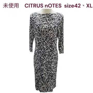 미사용 시트러스노츠 저지 타이트 원피스 42,XL,13호
