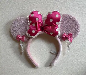 미니 핑크 머리띠 귀찌 핑크